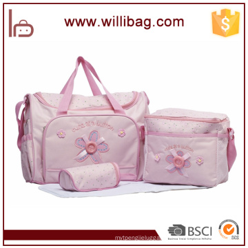 3 PCS New Pretty Multifunction Travel Baby Diaper Mummy Bag Set